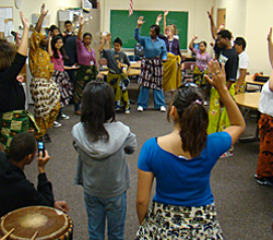 teaching African dance