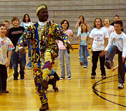 teaching African dance
